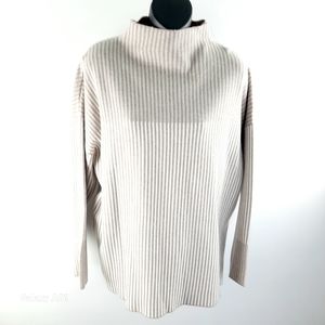 Plus Size 1x Rachel Zoe cream and Beige Collar Long sleeve Sweater